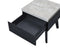 Magna End Table, Faux Concrete & Black